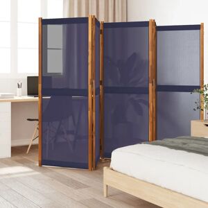 vidaXL 5-Panel Room Divider Dark Blue 350x180 cm - Room Divider vidaXL 5-Panel Room Divider Dark Blue 350x180 cm - Room Divider