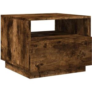 vidaXL Smoked Oak Coffee Table with LED Lights - 50x49x40 cm vidaXL Smoked Oak Coffee Table with LED Lights - 50x49x40 cm