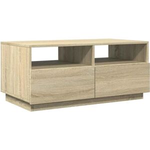vidaXL Sonoma Oak Coffee Table with LED Lights - Coffee Table vidaXL Sonoma Oak Coffee Table with LED Lights - Coffee Table