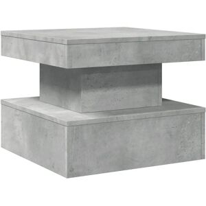 vidaXL Concrete Grey Coffee Table with LED Lights - 50x50x40cm vidaXL Concrete Grey Coffee Table with LED Lights - 50x50x40cm