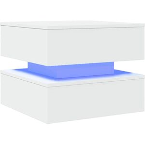 vidaXL White LED Coffee Table - 50x50x40 cm - Modern, Multifunctional vidaXL White LED Coffee Table - 50x50x40 cm - Modern, Multifunctional