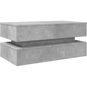 vidaXL Concrete Grey Coffee Table with LED Lights - Coffee Table vidaXL Concrete Grey Coffee Table with LED Lights - Coffee Table