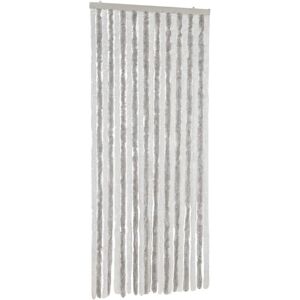 vidaXL Fly Curtain Light Grey and White 90x220 cm Chenille - Fly Screen vidaXL Fly Curtain Light Grey and White 90x220 cm Chenille - Fly Screen