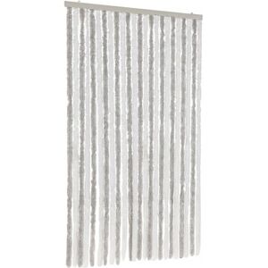 vidaXL Fly Curtain Light Grey and White 100x200 cm Chenille - Fly Screen vidaXL Fly Curtain Light Grey and White 100x200 cm Chenille - Fly Screen