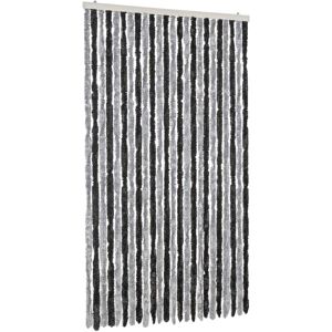 vidaXL Grey and Black Fly Curtain - Door Screen - 100x200 cm - Chenille vidaXL Grey and Black Fly Curtain - Door Screen - 100x200 cm - Chenille
