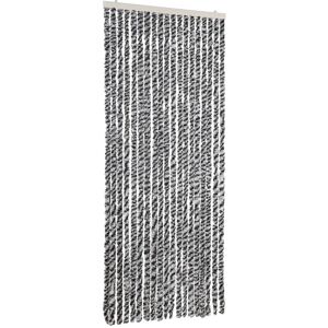 vidaXL Fly Curtain Fly Screen Grey Black White 56x200 cm Chenille - Fly Curtain vidaXL Fly Curtain Fly Screen Grey Black White 56x200 cm Chenille - Fly Curtain