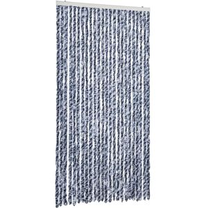 vidaXL Blue White Fly Curtain 100x200 cm Chenille vidaXL Blue White Fly Curtain 100x200 cm Chenille