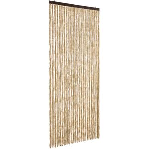 vidaXL Fly Curtain Beige 100x200 cm Chenille - Fly Curtain vidaXL Fly Curtain Beige 100x200 cm Chenille - Fly Curtain