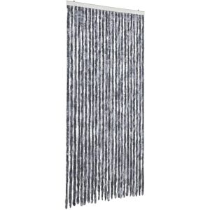 vidaXL Silver Fly Curtain 100x230 cm Chenille - Fly Screen Door vidaXL Silver Fly Curtain 100x230 cm Chenille - Fly Screen Door