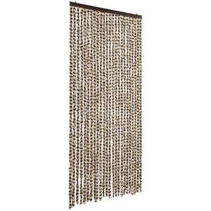 vidaXL Fly Curtain Door Fly Screen Beige Brown 100x200cm Chenille vidaXL Fly Curtain Door Fly Screen Beige Brown 100x200cm Chenille