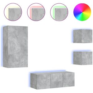 vidaXL 3216828 TV Cabinet - Modern Grey Entertainment Center vidaXL 3216828 TV Cabinet - Modern Grey Entertainment Center