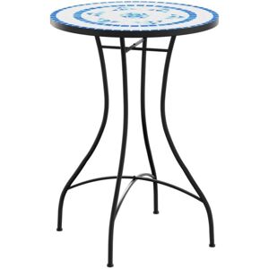 vidaXL Mosaic bistro table - Blue/White - Garden Tables vidaXL Mosaic bistro table - Blue/White - Garden Tables