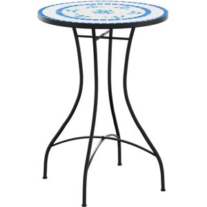 vidaXL Mosaic bistro table - Blue/White - Garden Tables vidaXL Mosaic bistro table - Blue/White - Garden Tables