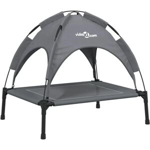 vidaXL Dog Lounger with Roof - Anthracite - Elevated Design - Dog Bed vidaXL Dog Lounger with Roof - Anthracite - Elevated Design - Dog Bed