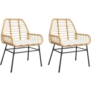 vidaXL Gartenstühle 369094 - Poly Rattan, Creme, Stahl - Möbel vidaXL Gartenstühle 369094 - Poly Rattan, Creme, Stahl - Möbel