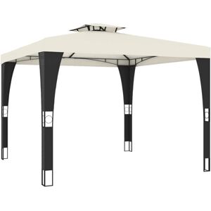 vidaXL Cream Steel 2.98x2.98 m Double Roof Gazebo - Outdoor Pavilion vidaXL Cream Steel 2.98x2.98 m Double Roof Gazebo - Outdoor Pavilion