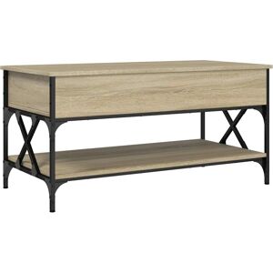 vidaXL Sonoma Oak Coffee Table - Engineered Wood & Metal vidaXL Sonoma Oak Coffee Table - Engineered Wood & Metal