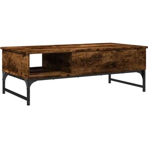 vidaXL Coffee Table Smoked Oak - Engineered Wood - Metal - 100x50x35 cm vidaXL Coffee Table Smoked Oak - Engineered Wood - Metal - 100x50x35 cm
