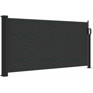 vidaXL Retractable Side Awning Sort 100x300 cm - Udendørs Privatlivsskærm vidaXL Retractable Side Awning Sort 100x300 cm - Udendørs Privatlivsskærm