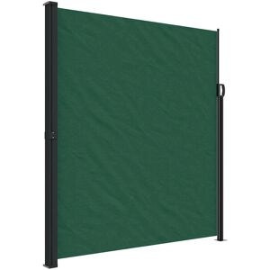 vidaXL Retractable Side Awning Dark Green 220x300 cm - Side Awning vidaXL Retractable Side Awning Dark Green 220x300 cm - Side Awning