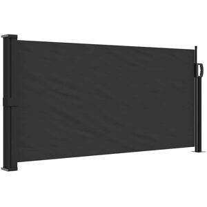 vidaXL Schwarze Ausziehbare Seitenmarkise - Seitenschutz vidaXL Schwarze Ausziehbare Seitenmarkise - Seitenschutz