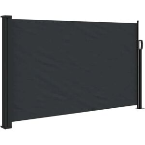 vidaXL Tilbagetrækbar sideparasol - Sort - 120x500 cm - Udendørs privatliv vidaXL Tilbagetrækbar sideparasol - Sort - 120x500 cm - Udendørs privatliv