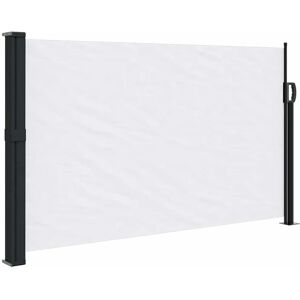 vidaXL White 120x500 cm Retractable Side Awning - Outdoor Privacy Screen vidaXL White 120x500 cm Retractable Side Awning - Outdoor Privacy Screen