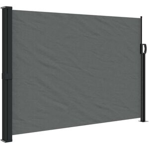 vidaXL Retractable Side Awning Outdoor Privacy Screen Anthracite - Side Awning vidaXL Retractable Side Awning Outdoor Privacy Screen Anthracite - Side Awning