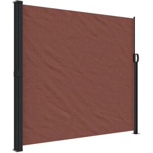 vidaXL Retractable Side Awning Outdoor Privacy Screen Shade Brown - Retractable Side Awning vidaXL Retractable Side Awning Outdoor Privacy Screen Shade Brown - Retractable Side Awning