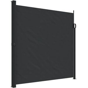 vidaXL Retractable Side Awning Outdoor Privacy Screen Shade Black - Zijscherm vidaXL Retractable Side Awning Outdoor Privacy Screen Shade Black - Zijscherm