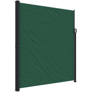 vidaXL Dark Green 220x600cm Retractable Side Awning - Side Awning vidaXL Dark Green 220x600cm Retractable Side Awning - Side Awning
