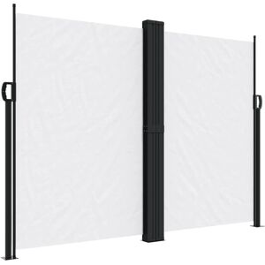 vidaXL White 180x1200 cm Retractable Side Awning - Side Awning vidaXL White 180x1200 cm Retractable Side Awning - Side Awning