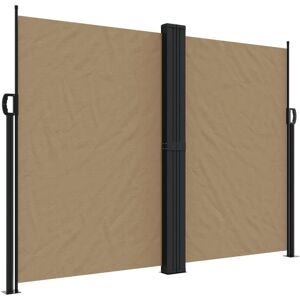 vidaXL Taupe 180x1200 cm Retractable Side Awning Outdoor Privacy Screen - Side Awning vidaXL Taupe 180x1200 cm Retractable Side Awning Outdoor Privacy Screen - Side Awning