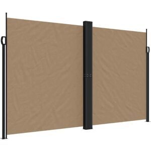 vidaXL Taupe Retractable Side Awning 200x1200 cm - Side Awning vidaXL Taupe Retractable Side Awning 200x1200 cm - Side Awning