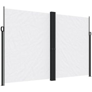 vidaXL Retractable Side Awning White 220x1200 cm - Side Awning vidaXL Retractable Side Awning White 220x1200 cm - Side Awning