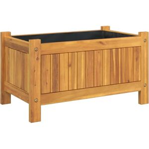 vidaXL Wooden Garden Planter with Liner - Garden Planter vidaXL Wooden Garden Planter with Liner - Garden Planter