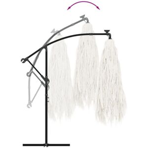 vidaXL Garden Parasol White 246x246x230 cm - Garden Parasol vidaXL Garden Parasol White 246x246x230 cm - Garden Parasol