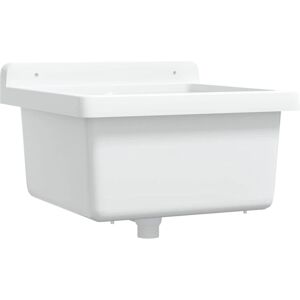 vidaXL Sink Wall Mounted White 40x40x24 cm Resin - Sink Washbasin vidaXL Sink Wall Mounted White 40x40x24 cm Resin - Sink Washbasin