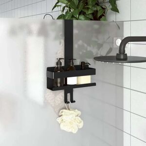 vidaXL Hanging Shower Caddy Bath Shelf Matt Black Brushed 304 Stainless Steel - Shower Caddy vidaXL Hanging Shower Caddy Bath Shelf Matt Black Brushed 304 Stainless Steel - Shower Caddy