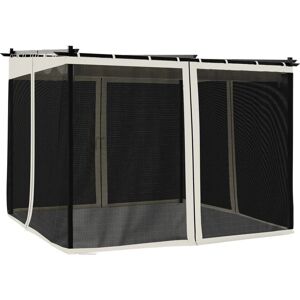 vidaXL Gazebo with Mesh Walls 3x3 m Steel - Outdoor Pavilion vidaXL Gazebo with Mesh Walls 3x3 m Steel - Outdoor Pavilion