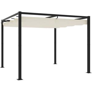 vidaXL Gazebo Steel 3x3m Cream - Outdoor Party Tent vidaXL Gazebo Steel 3x3m Cream - Outdoor Party Tent
