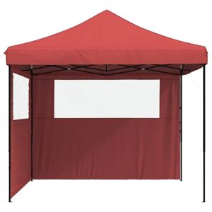 vidaXL Foldable Burgundy Party Tent with 2 Sidewalls - Party Tent vidaXL Foldable Burgundy Party Tent with 2 Sidewalls - Party Tent