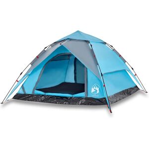 vidaXL Camping Tent Dome 4-Person Lightweight Dome Tent Blue Quick Release vidaXL Camping Tent Dome 4-Person Lightweight Dome Tent Blue Quick Release