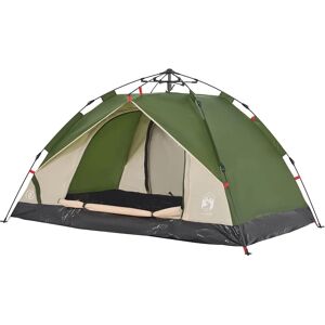 vidaXL Camping Tent Dome 3-Person Green - Camping Tent vidaXL Camping Tent Dome 3-Person Green - Camping Tent