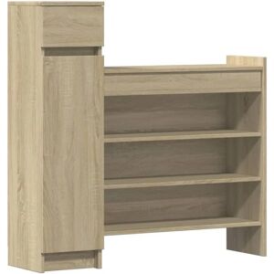 vidaXL Sonoma Oak Shoe Cabinet - Shoe Storage & Rack vidaXL Sonoma Oak Shoe Cabinet - Shoe Storage & Rack