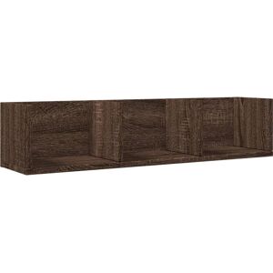 vidaXL Brown Oak Wall Cabinet 75x18x16.5 cm - Wall Storage - Engineered Wood vidaXL Brown Oak Wall Cabinet 75x18x16.5 cm - Wall Storage - Engineered Wood