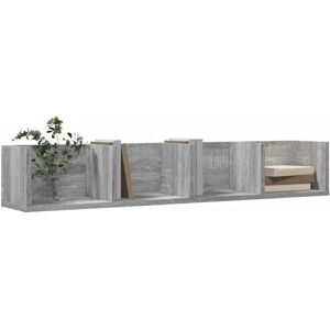 vidaXL Wall Cabinets 2 pcs Grey Sonoma 99x18x16.5 cm Engineered Wood - Wall Storage Cabinet vidaXL Wall Cabinets 2 pcs Grey Sonoma 99x18x16.5 cm Engineered Wood - Wall Storage Cabinet