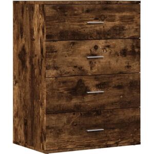 vidaXL Sideboard Smoked Oak - Engineered Wood - 60x39x80 cm - Highboard - Concrete Grey vidaXL Sideboard Smoked Oak - Engineered Wood - 60x39x80 cm - Highboard - Concrete Grey