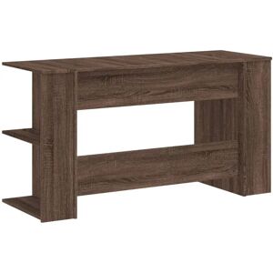 vidaXL Brown Oak 140x50x75 cm Desk - Office Writing Table vidaXL Brown Oak 140x50x75 cm Desk - Office Writing Table