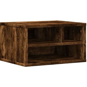 vidaXL Printer Stand Smoked Oak 40x32x22.5 cm Engineered Wood - Printer Stand vidaXL Printer Stand Smoked Oak 40x32x22.5 cm Engineered Wood - Printer Stand